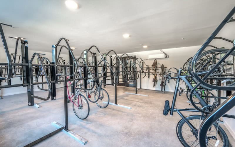 bike storage at prose hardy yards in Houston, Texas